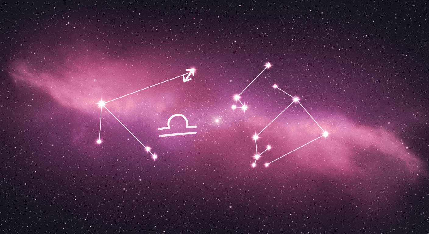 Constellation patterns in the night sky